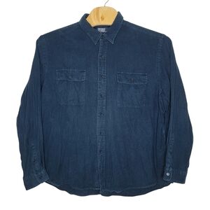 Vintage Polo Ralph Lauren Sport Whitfield‎ Navy Blue Soft Long Sleeve Shirt 2XL